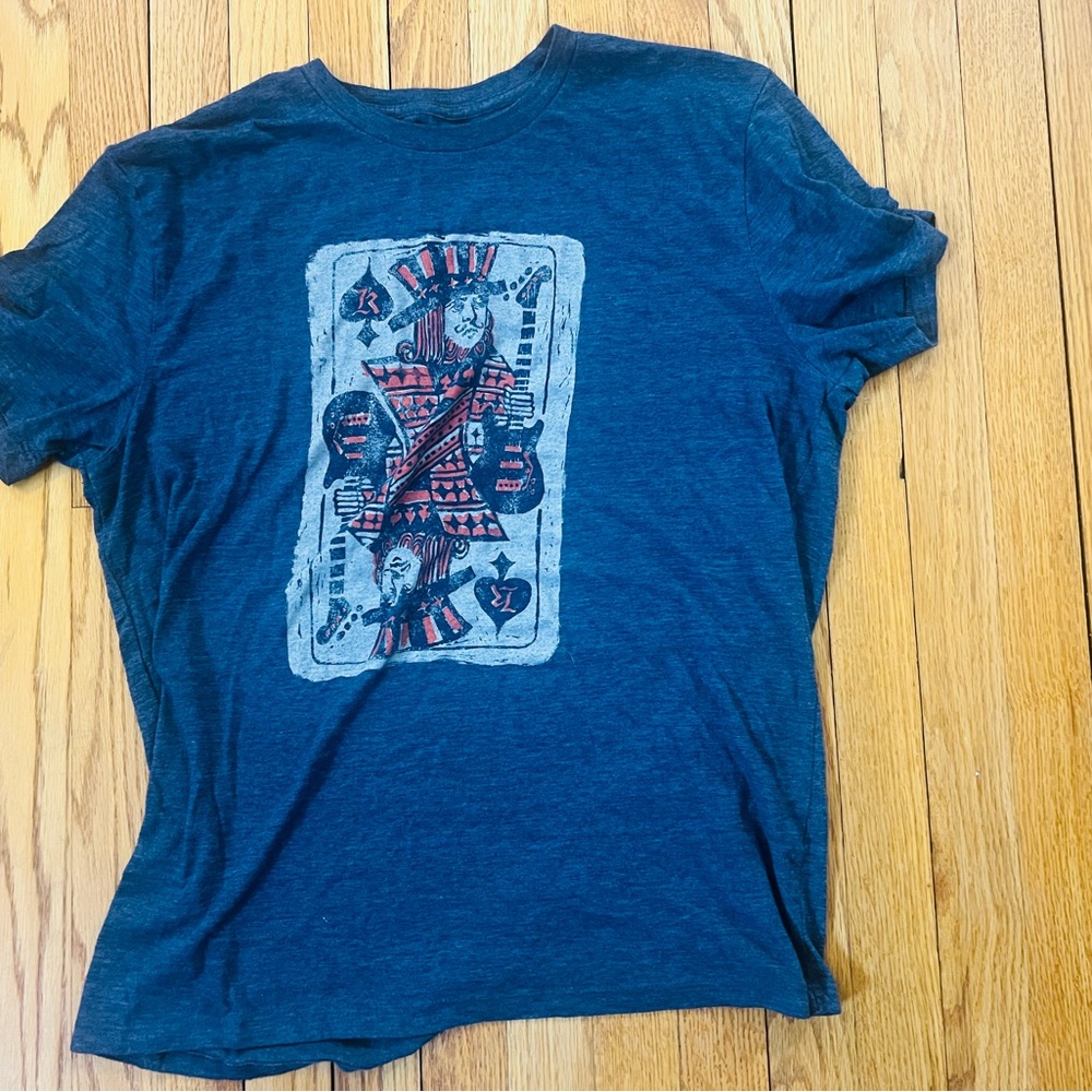 Lucky Brand Blue Playing Card Short Sleeve Men’s Graphic T-Shirt Large